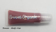 Load image into Gallery viewer, Brown&#39;s Organix vegan and gluten free lip gloss will moisturize your lips with luxurious emollients while providing a beautiful shine with just a kiss of color.
